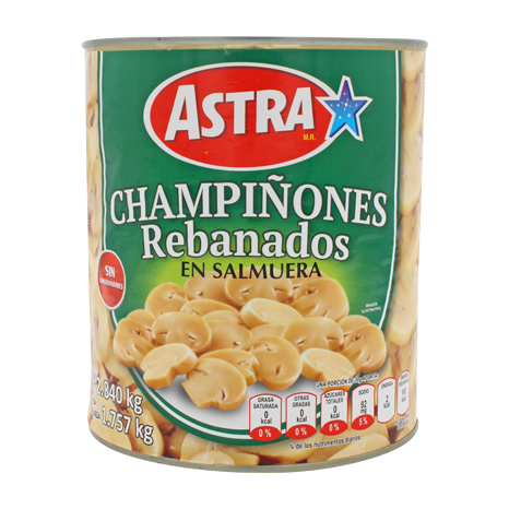 CHAMPIÑON REBANADO ASTRA DE 3 KG PIEZA