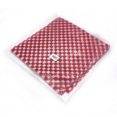 PAPEL P HAMBURGUESA CUADRICULADO ROJO EL ABUELO JOSE 100 PIEZAS