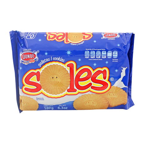 GALLETAS SOLES DONDE 180 GR PIEZA