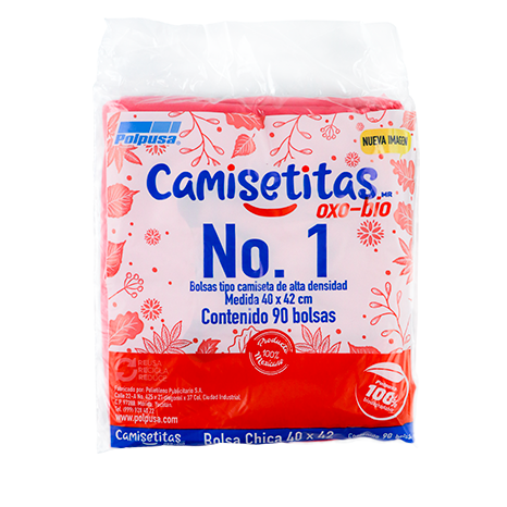 BOLSA CAMISETITAS ECONOMICA No 1 CON 90 PIEZAS